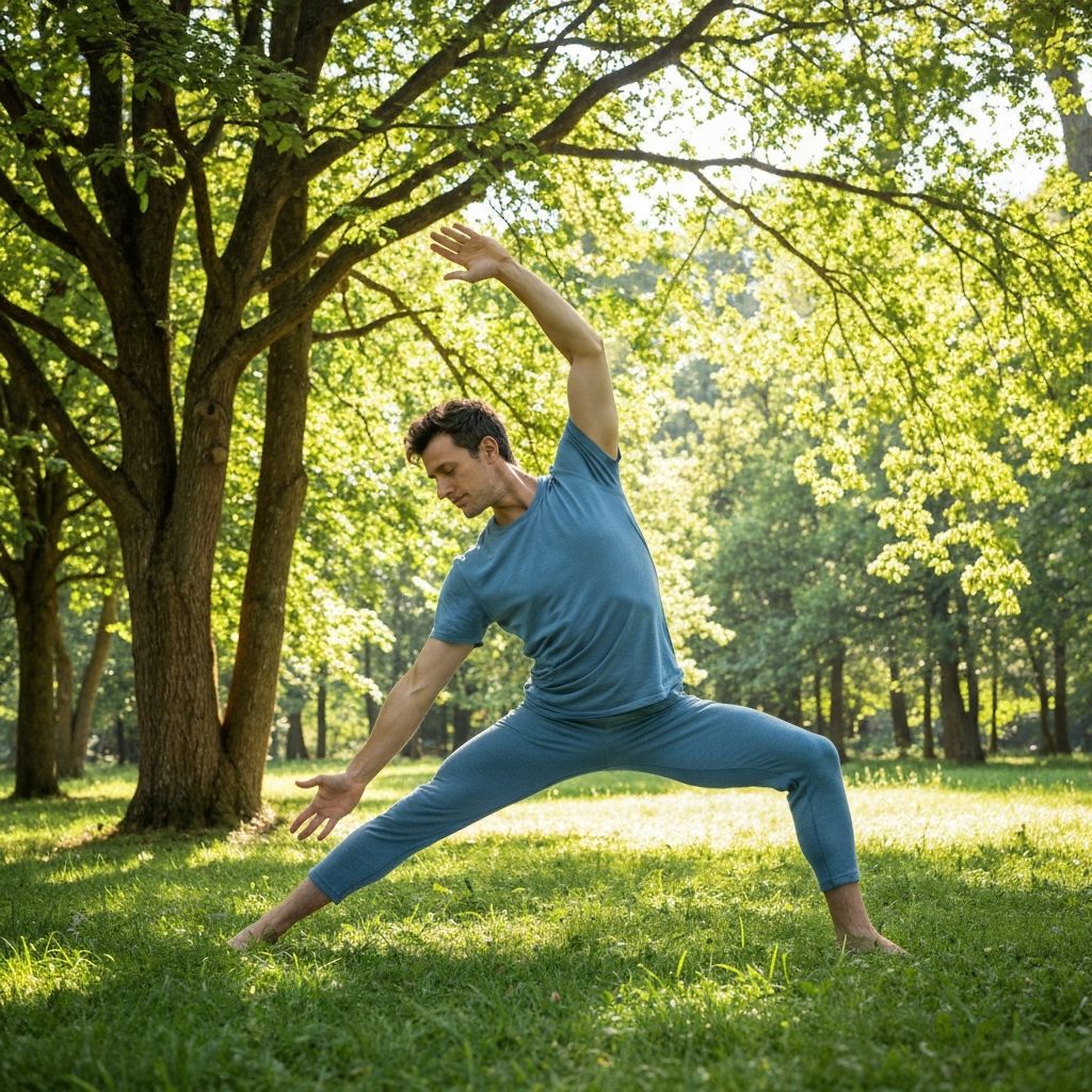 Man i träningsprover